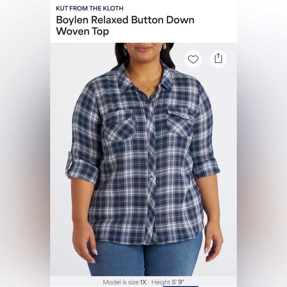 KUT from the Kloth cotton button up shirt